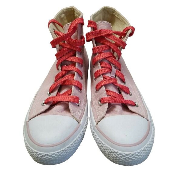 ✅ Womens 8.5 Airwalk High Top PINK Canvas Sneakers Skater Shoe Casual Comfort - Picture 5 of 9